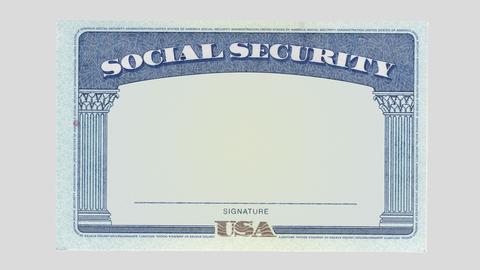 A sample Social Security card with no name, number, or identifying information